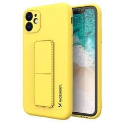 Wozinsky Kickstand Case silikonowe etui z podstawką etui Samsung Galaxy A32 5G żółte